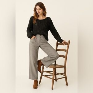 Banana Republic Ryan Fit Tall Linen Cotton Wide Leg Trousers 8L